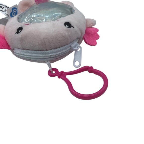 Fiesta Cutie Beans Candy Dreams Axolotl Plush Zip Coin Purse Backpack Clip - Picture 6 of 6